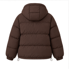 Rosetta | Women's Zip Front Oversized Long Sleeve Puffer Jacket — back