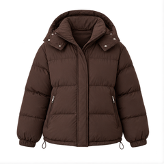 Rosetta | Women's Zip Front Oversized Long Sleeve Puffer Jacket — front