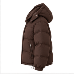 Rosetta | Women's Zip Front Oversized Long Sleeve Puffer Jacket — side