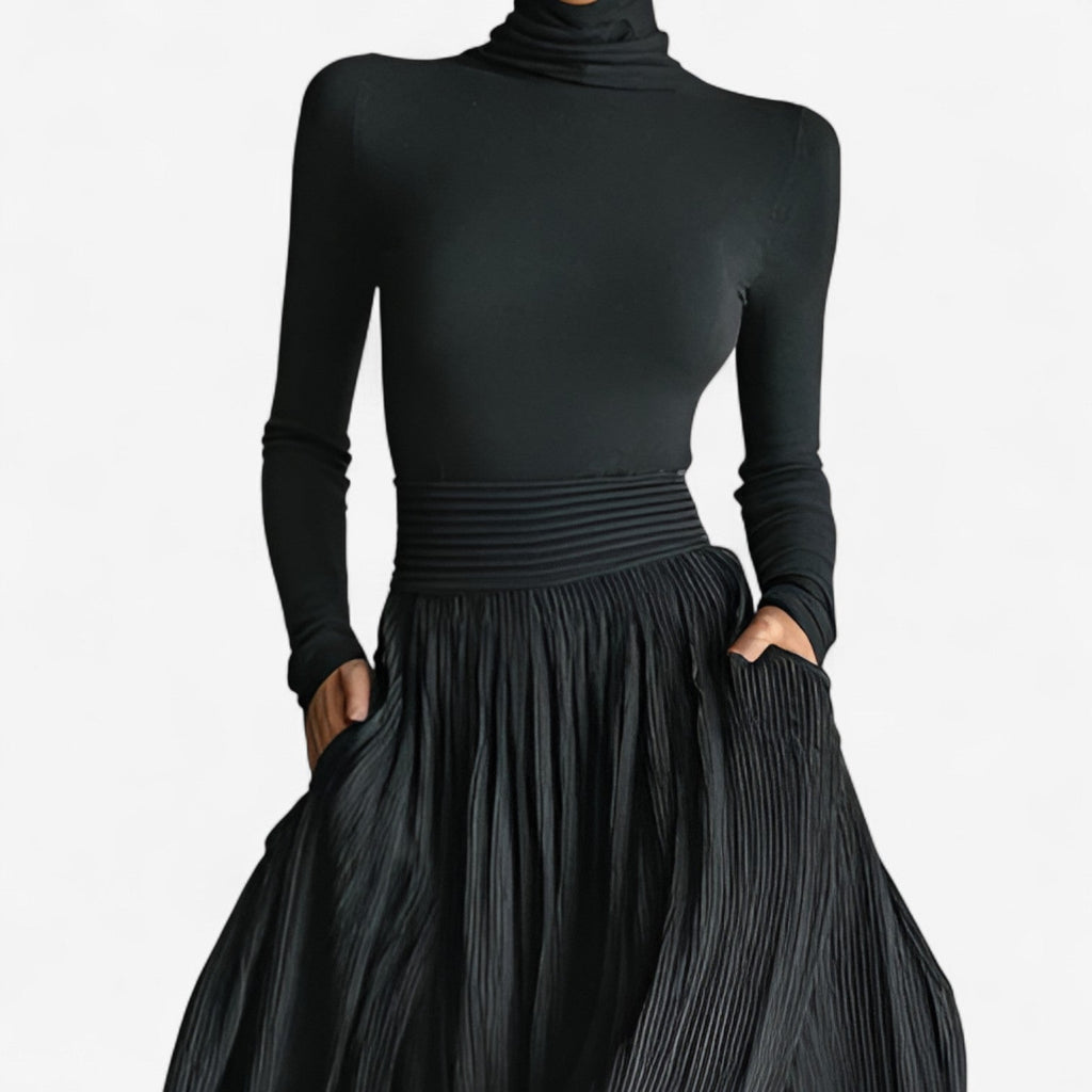 Raquel • Vestido maxi con cintura alta