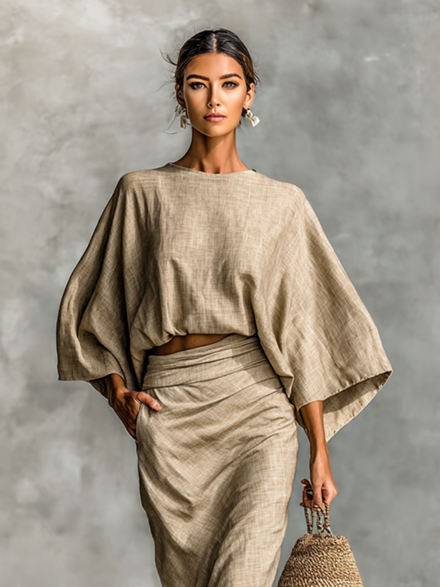 Lorena • Conjunto de dos piezas con falda larga