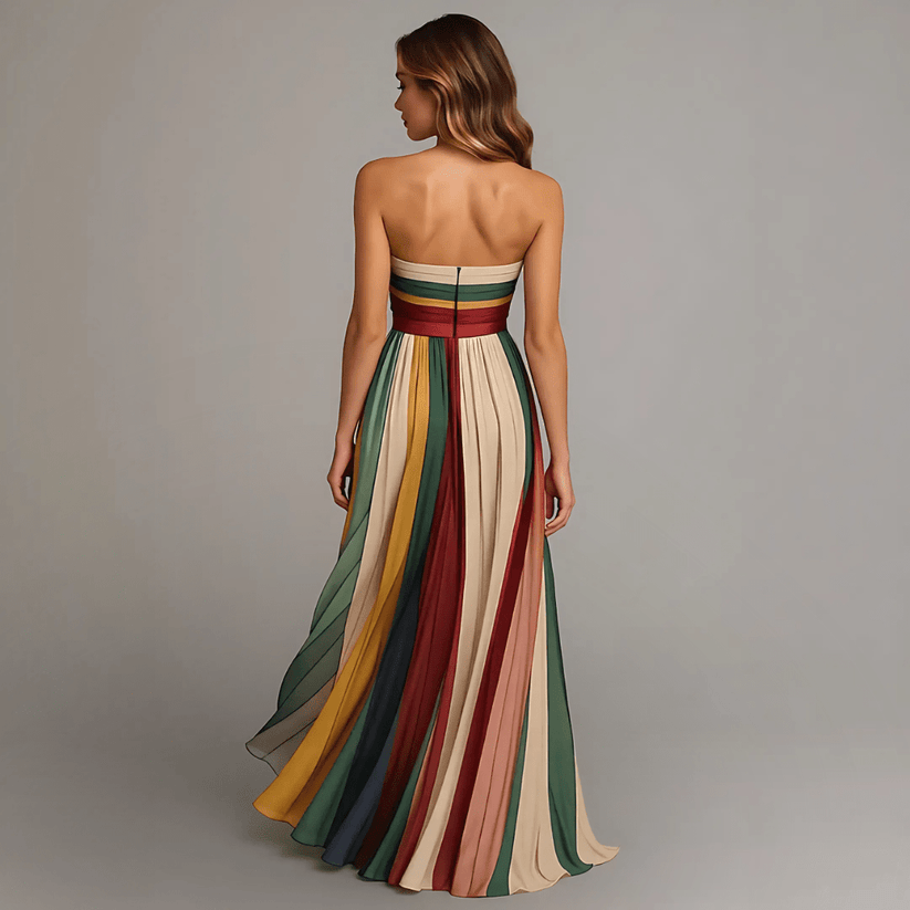 Rosana • Vestido largo de colores sin mangas
