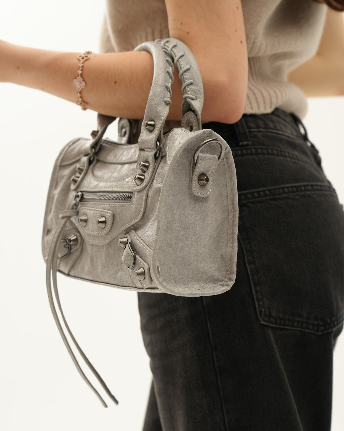 Borsa It Girl piccola - Grigio chiaro — immagine 7