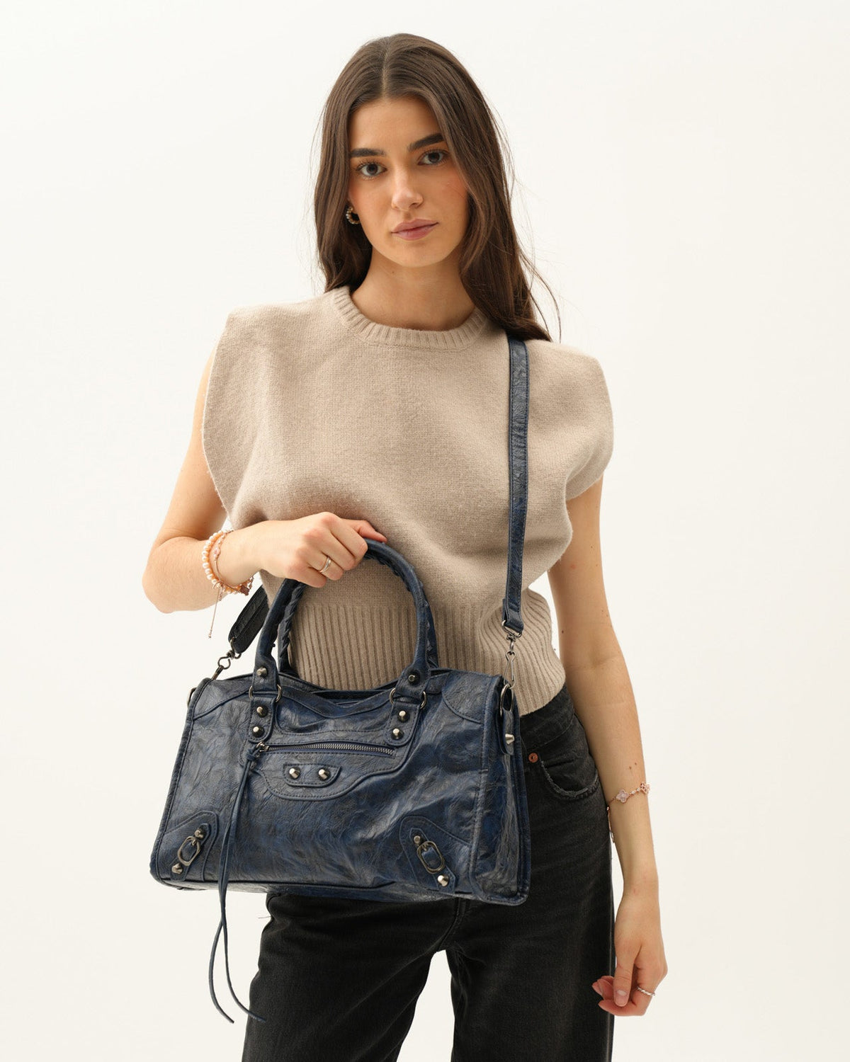 Borsa It Girl media - Blu navy — immagine 4