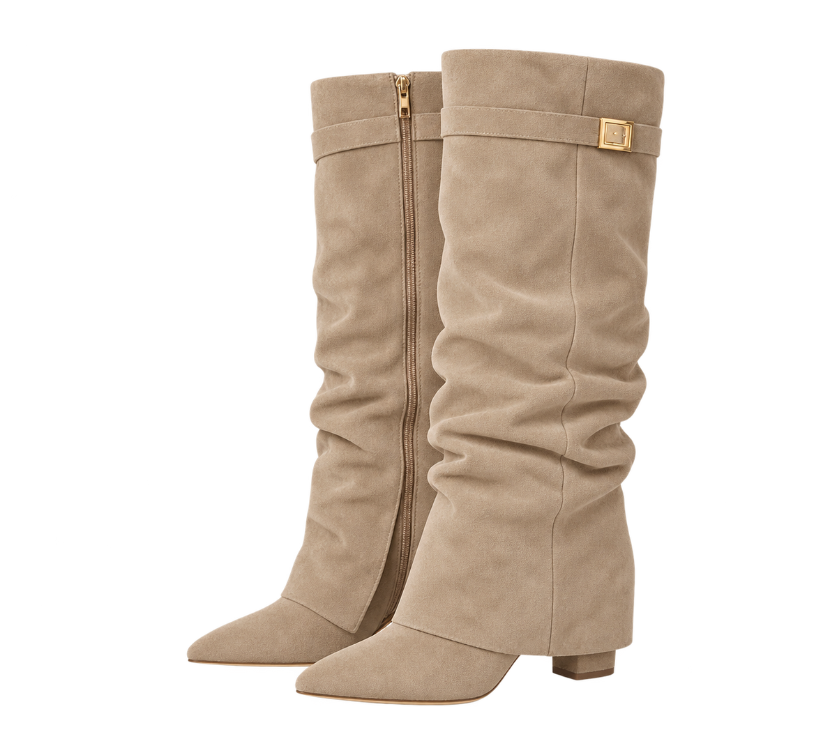 Stivali Lavista arricciati Beige, vista 3-quartos |oriona-color:Beige|