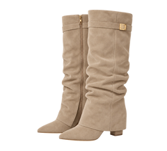 Stivali Lavista arricciati Beige, vista 3-quartos |oriona-color:Beige|