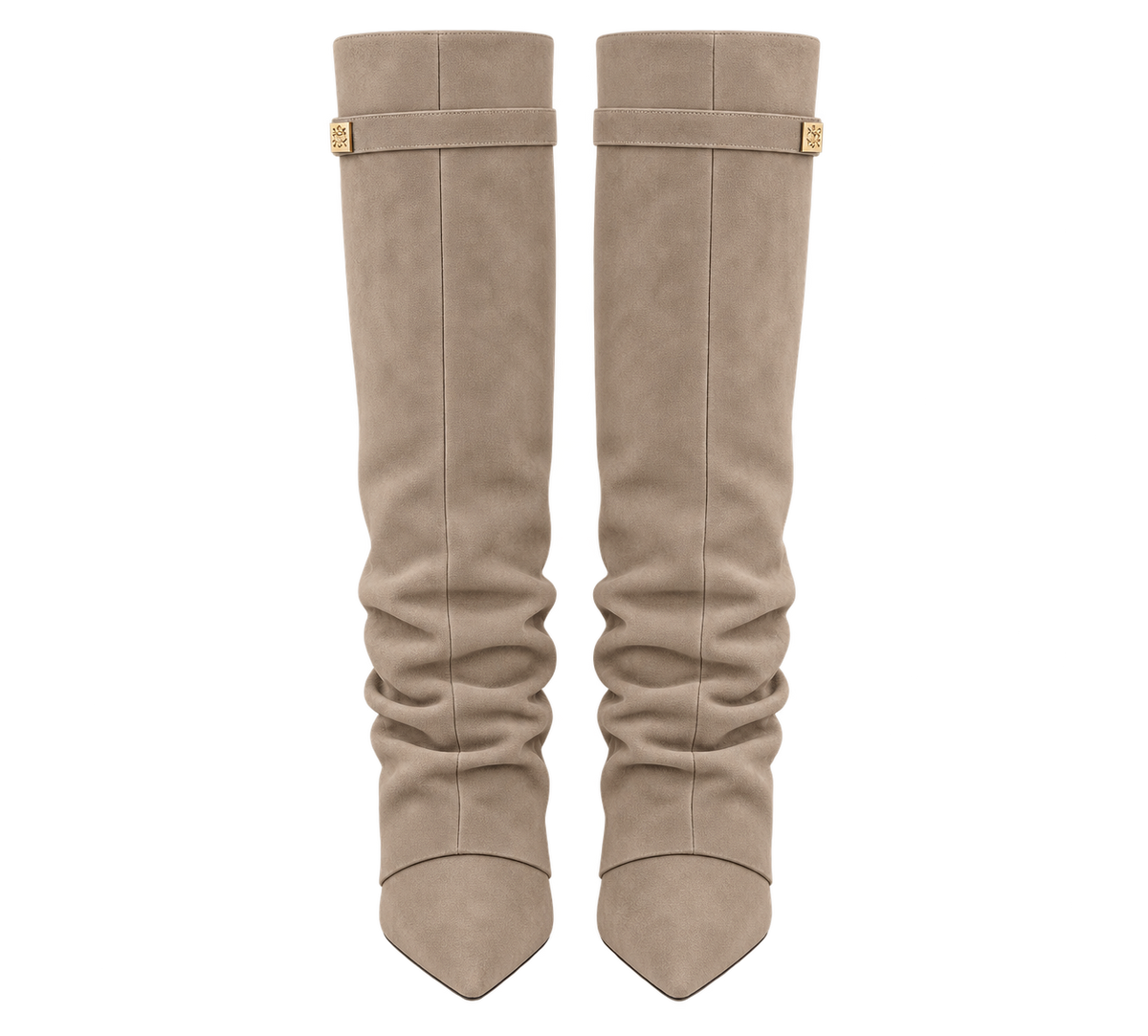 Stivali Lavista arricciati Beige, vista frontal |oriona-color:Beige|