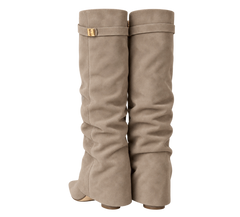 Stivali Lavista arricciati Beige, vista trasera |oriona-color:Beige|