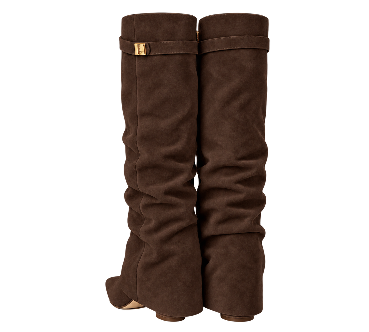 Stivali Lavista arricciati Marrone scuro, vista trasera |oriona-color:Marrone scuro|