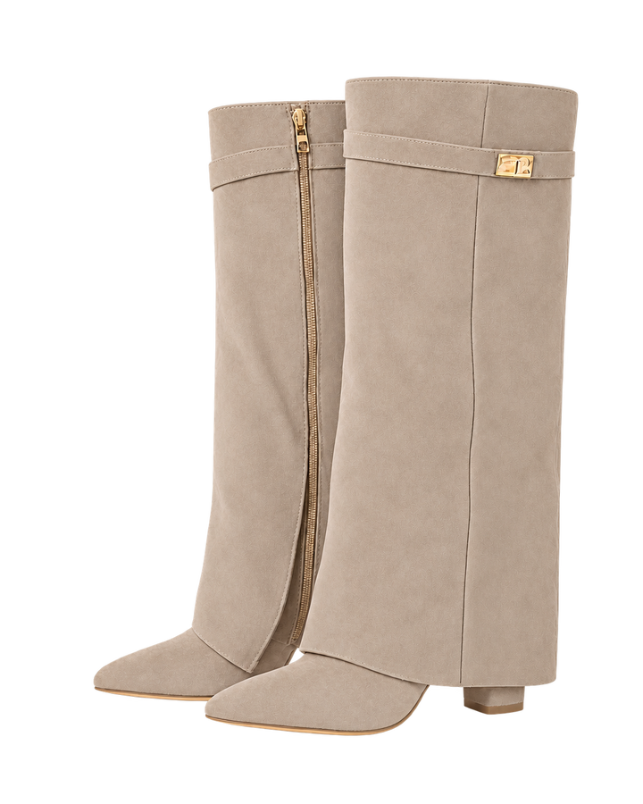 Stivali Lavista in camoscio beige, vista 1 |oriona-color:Beige|