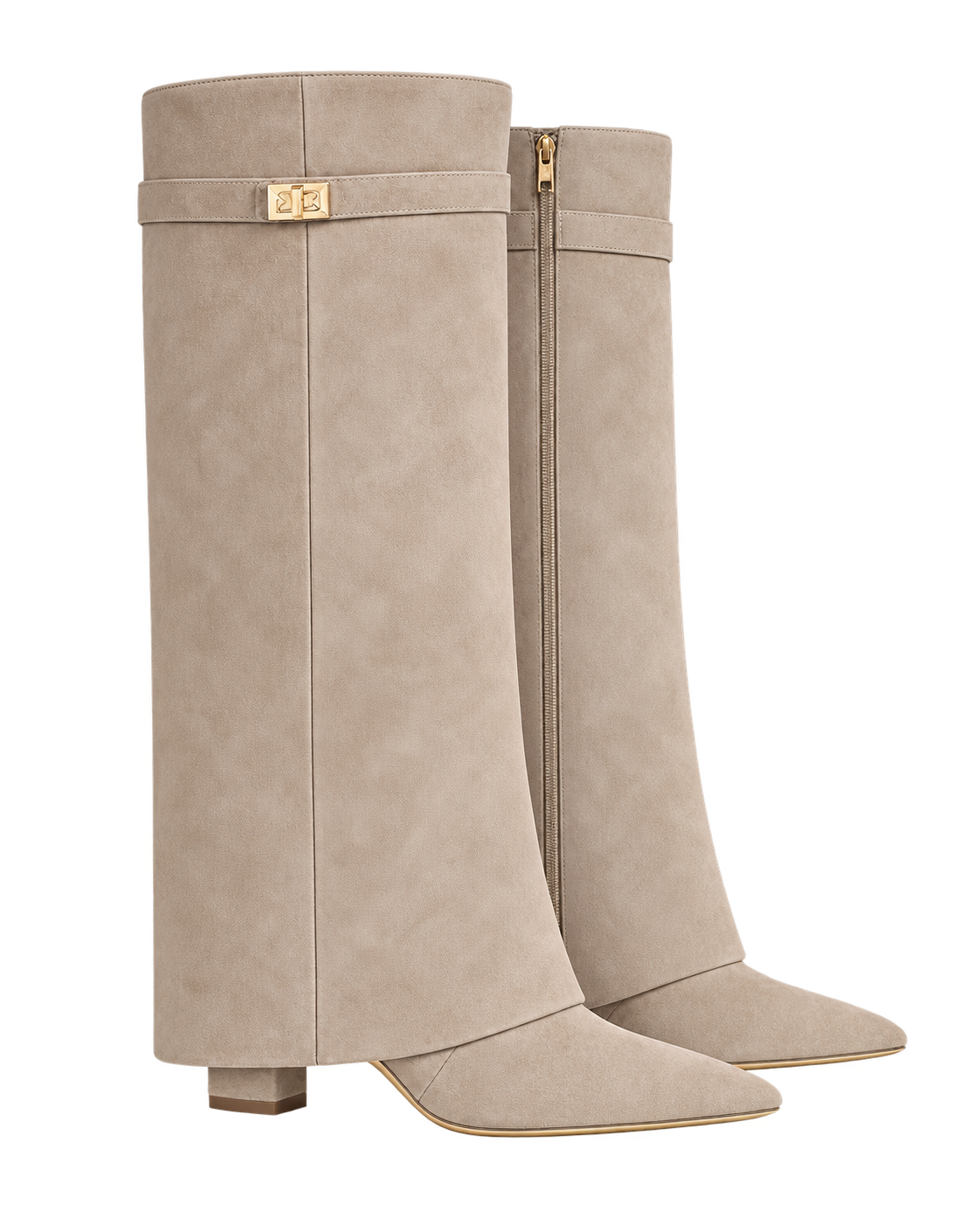 Stivali Lavista in camoscio beige, vista 2 |oriona-color:Beige|