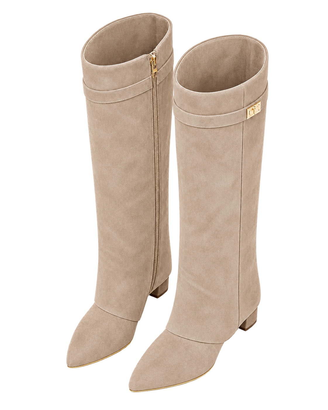 Stivali Lavista in camoscio beige, vista 5 |oriona-color:Beige|