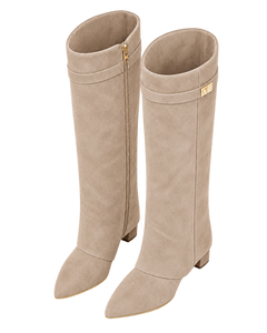 Stivali Lavista in camoscio beige, vista 5 |oriona-color:Beige|