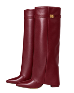 Stivali Lavista in pelle Bordeaux - coppia, vista lato opposto
