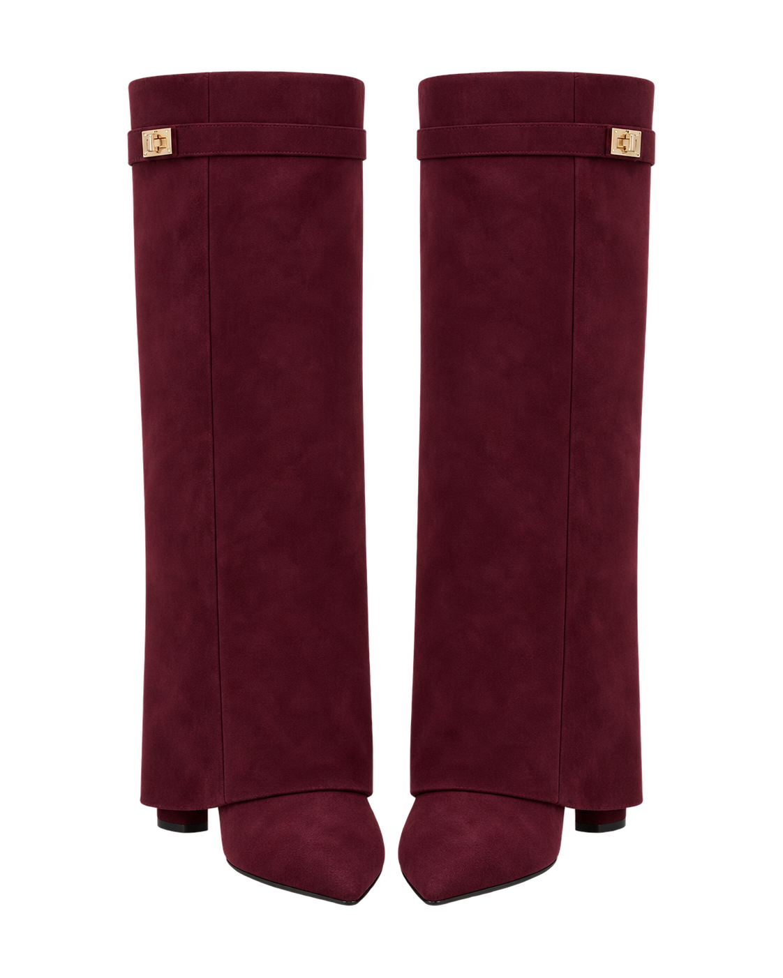Stivali Lavista in camoscio bordeaux, coppia vista frontale |oriona-color:Bordeaux|