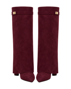 Stivali Lavista in camoscio bordeaux, coppia vista frontale |oriona-color:Bordeaux|