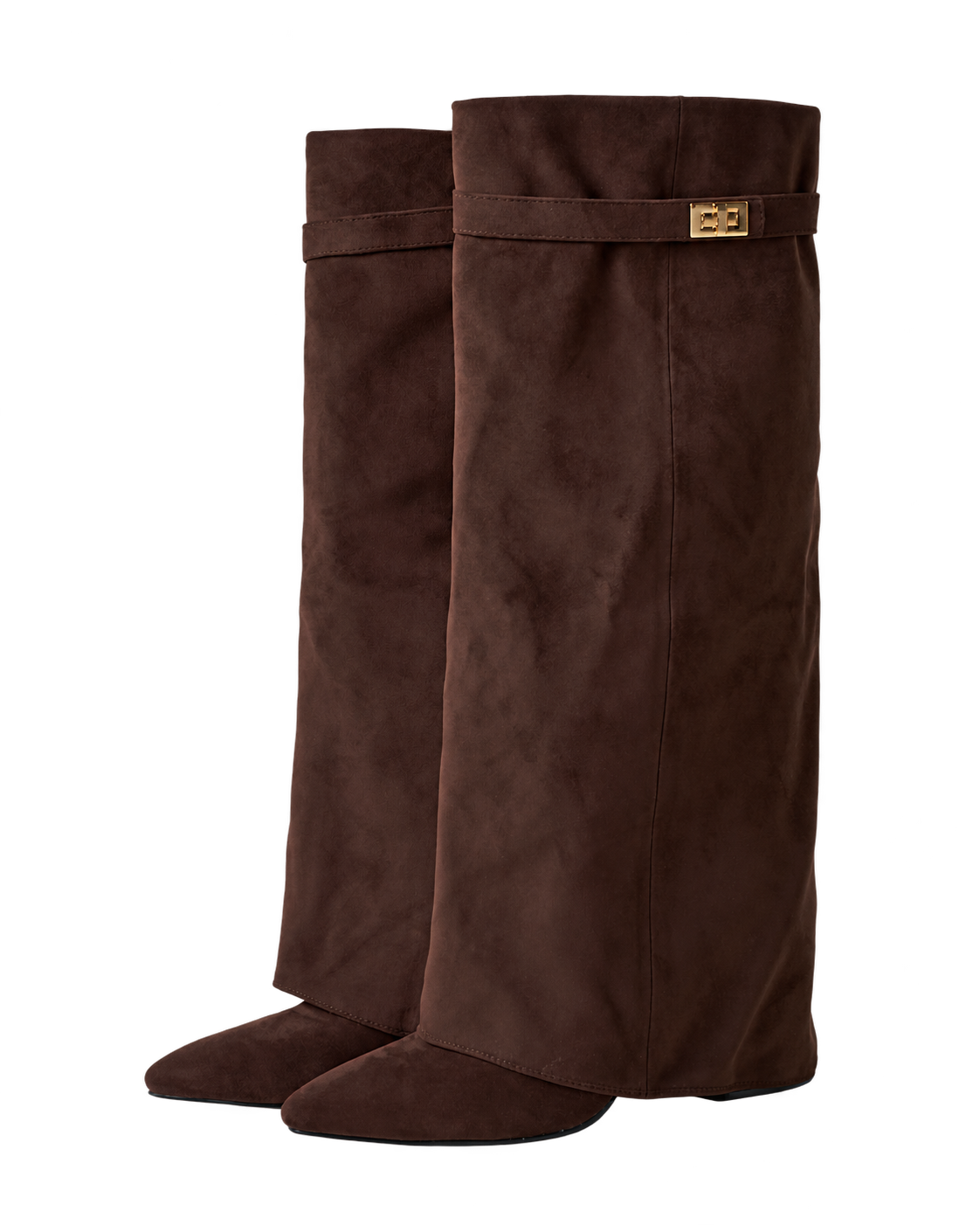 Stivali Lavista in camoscio marrone scuro, coppia vista tre quarti |oriona-color:Marrone scuro|