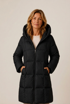 Padded Jacket Sculptural Line — Black