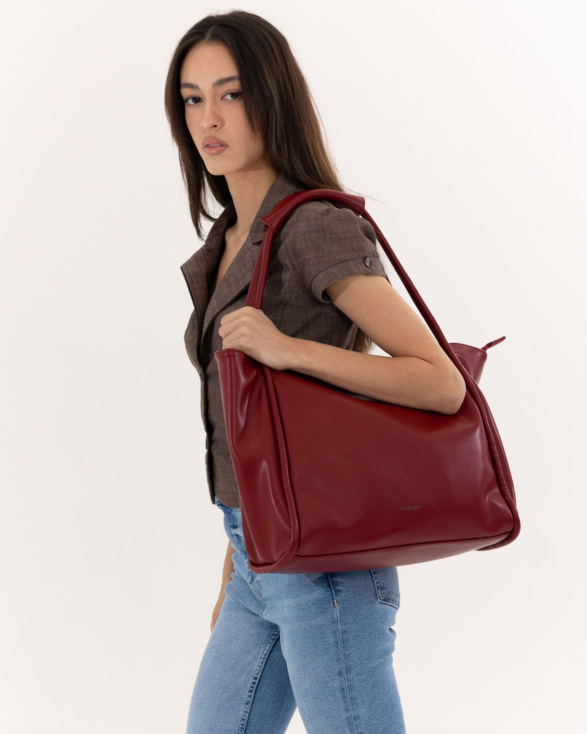 Iconic cut laptop bag — Burgundy — 2 |oriona-color:Burgundy|