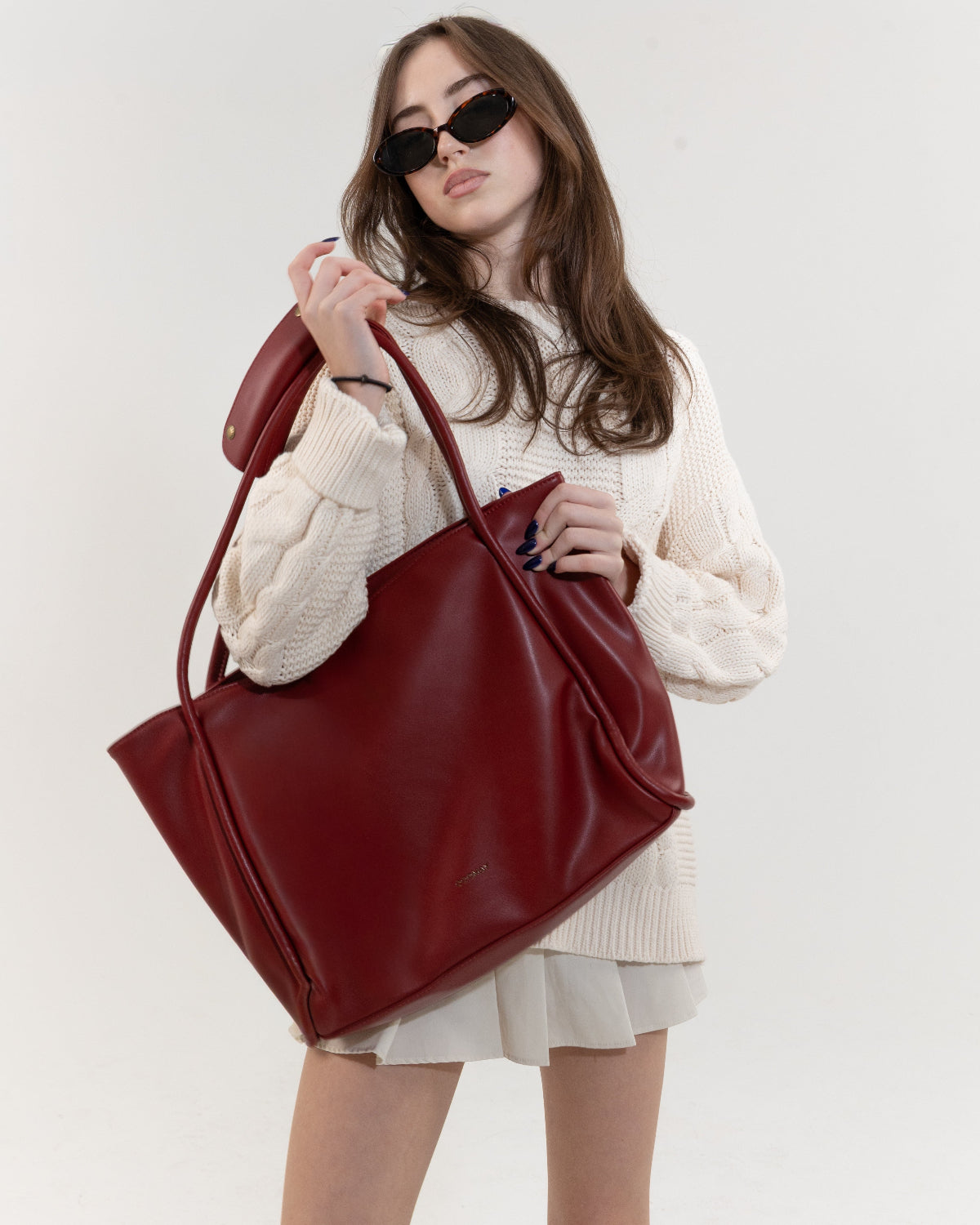 Iconic cut laptop bag — Burgundy — 4 |oriona-color:Burgundy|