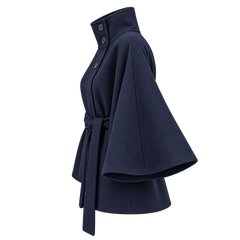 Lightweight Structured Jacket — Navy Blue — laterale |oriona-color:Navy Blue|