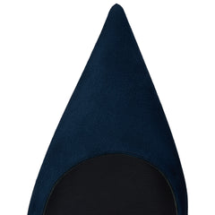 Marina Suede Heels - Navy — view 5