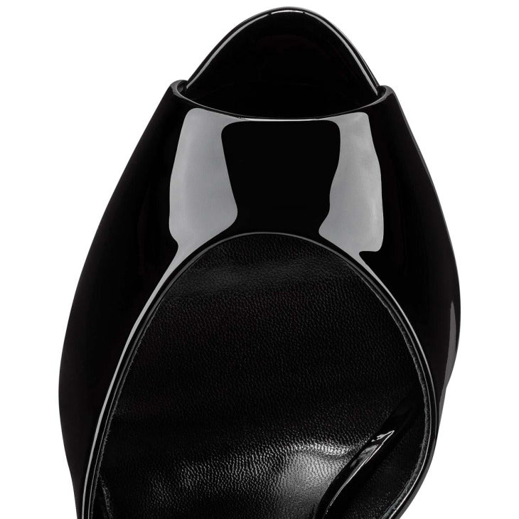 Me Dolly 100 Patent Mules — Black — 5