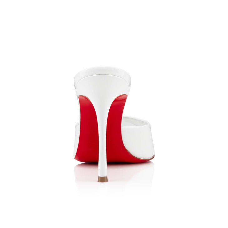 Me Dolly 100 Patent Mules — White — 3