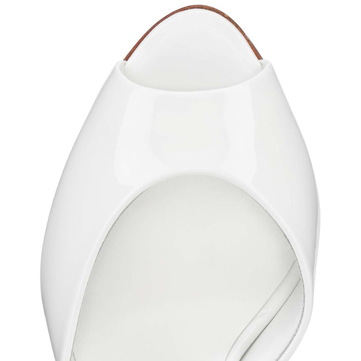 Me Dolly 100 Patent Mules — White — 4