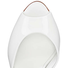 Me Dolly 100 Patent Mules — White — 4
