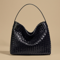 Woven Suede-Effect Hobo Bag |oriona-color:Black|