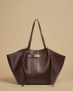 Large Tote Bag with Side Panels |oriona-color:Coffee|