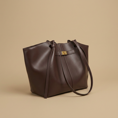 Large Tote Bag with Side Panels |oriona-color:Coffee|