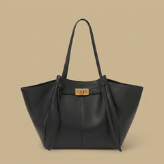 Large Tote Bag with Side Panels |oriona-color:Black|
