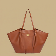 Large Tote Bag with Side Panels |oriona-color:Brown|