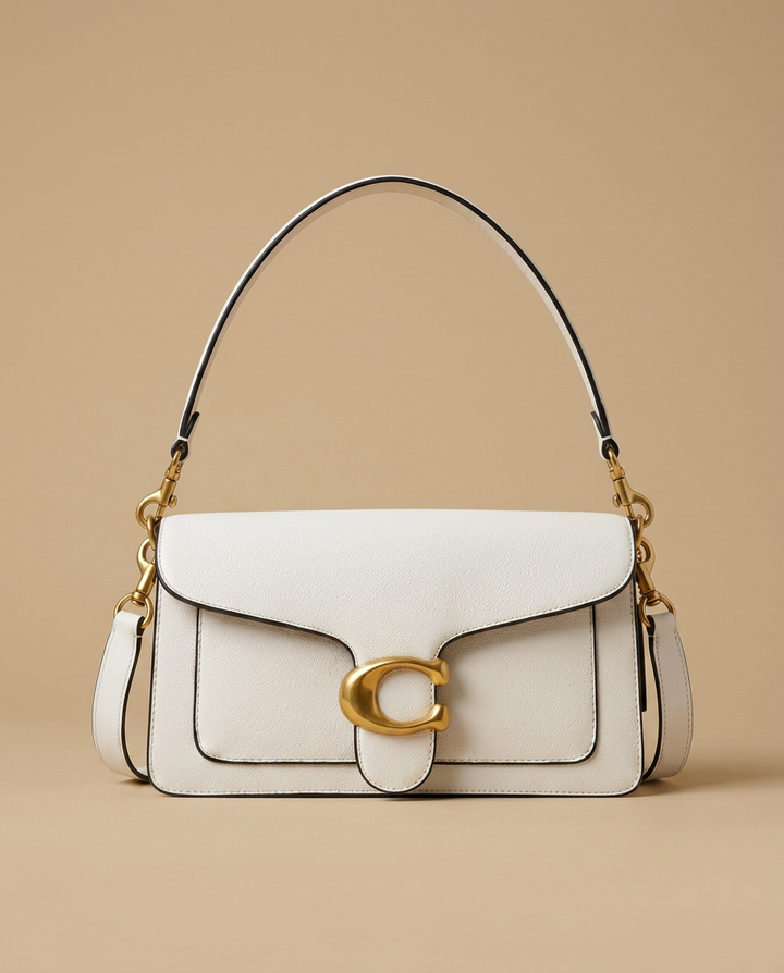 Flap Shoulder Bag with Gold-Tone Details — photo 1