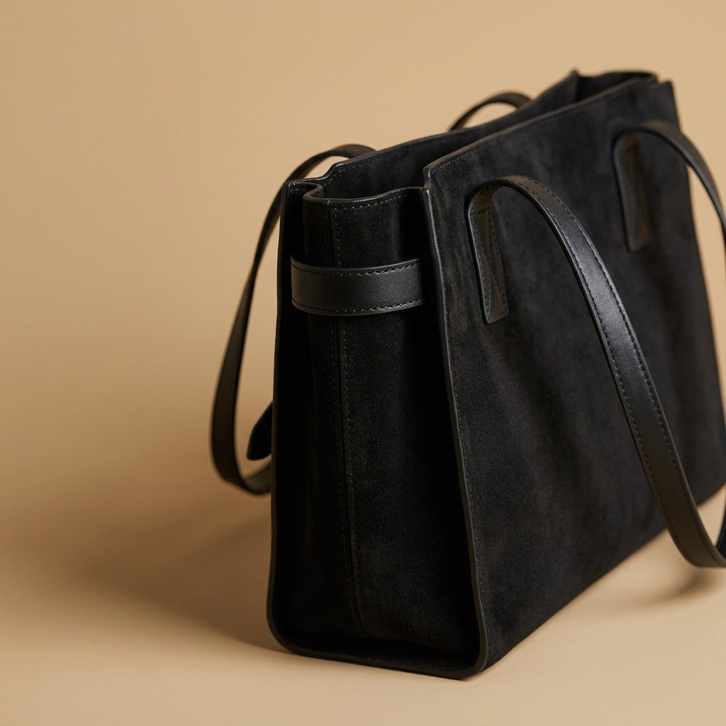 Gold-Tone Buckle Tote Bag |oriona-color:Black|