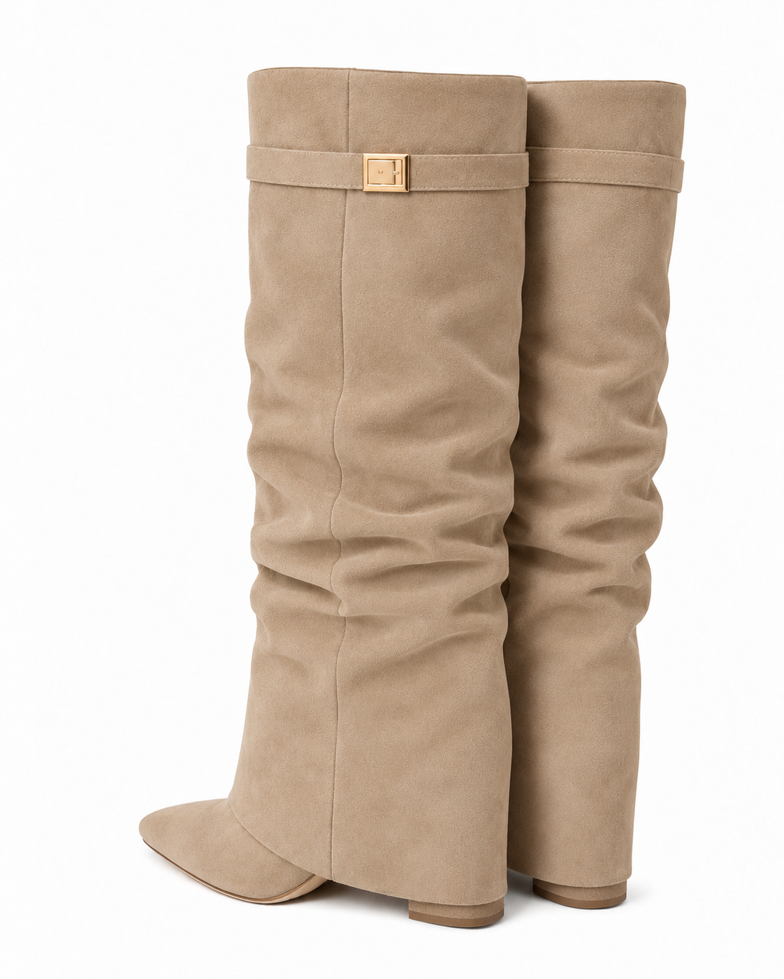 Stivali Lavista in camoscio morbido Beige - coppia su fondo bianco |oriona-color:Beige|