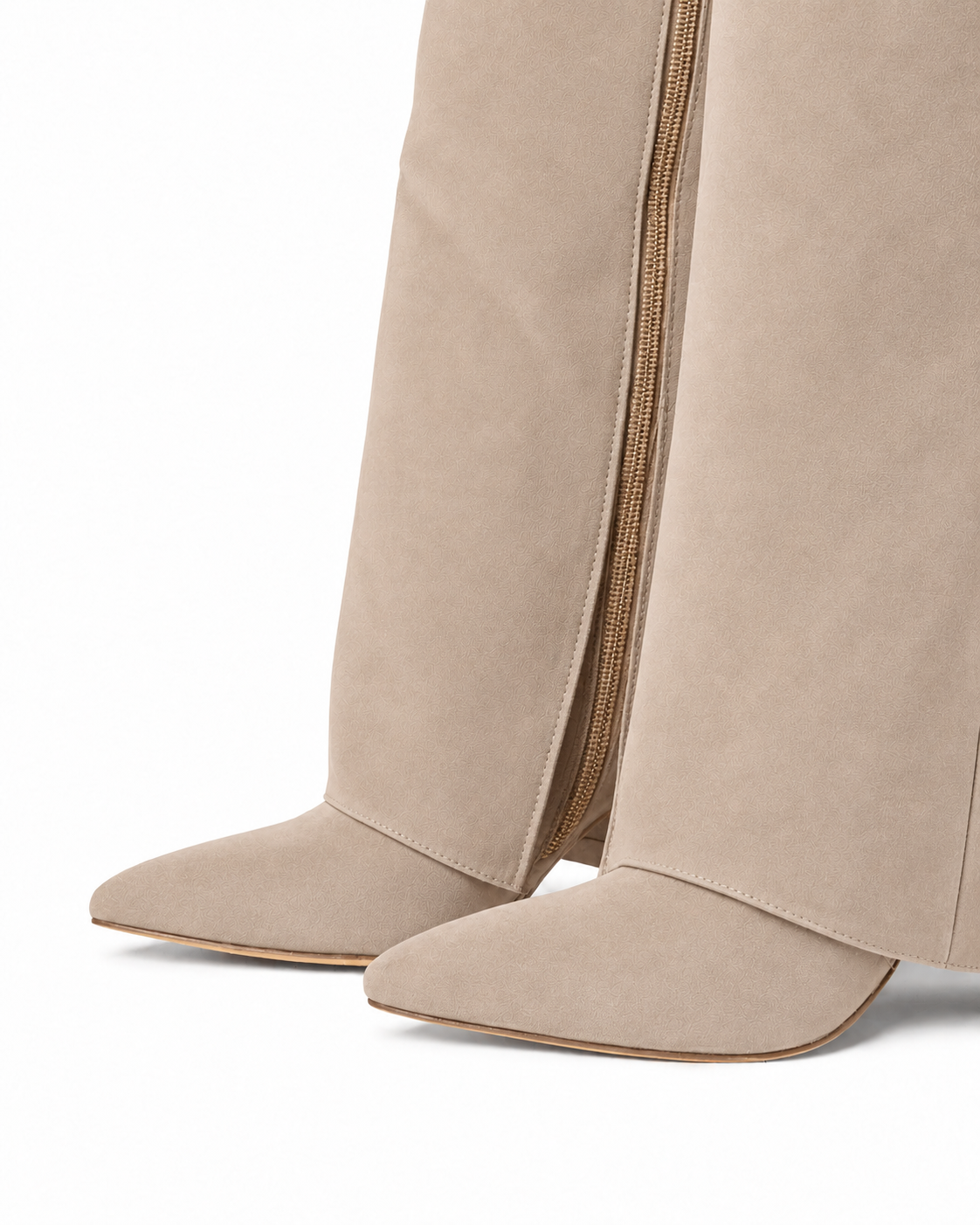 Stivali Lavista in camoscio con gambale dritto Beige - dettaglio su fondo bianco |oriona-color:Beige|
