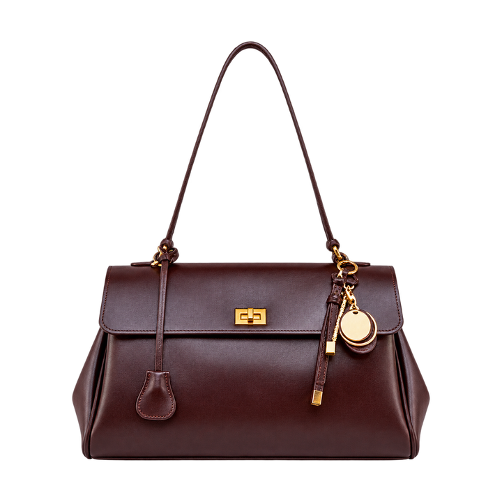 Borsa a patta vintage effetto pelle