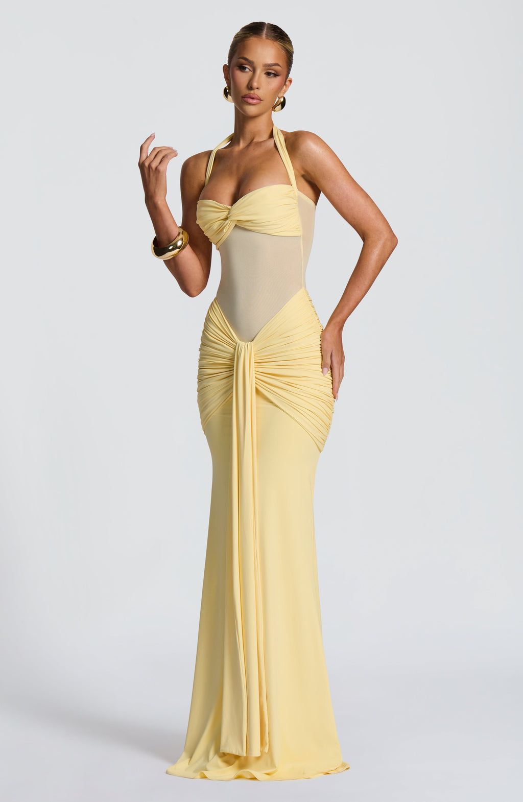 Davina • Vestido Halter Drapeado