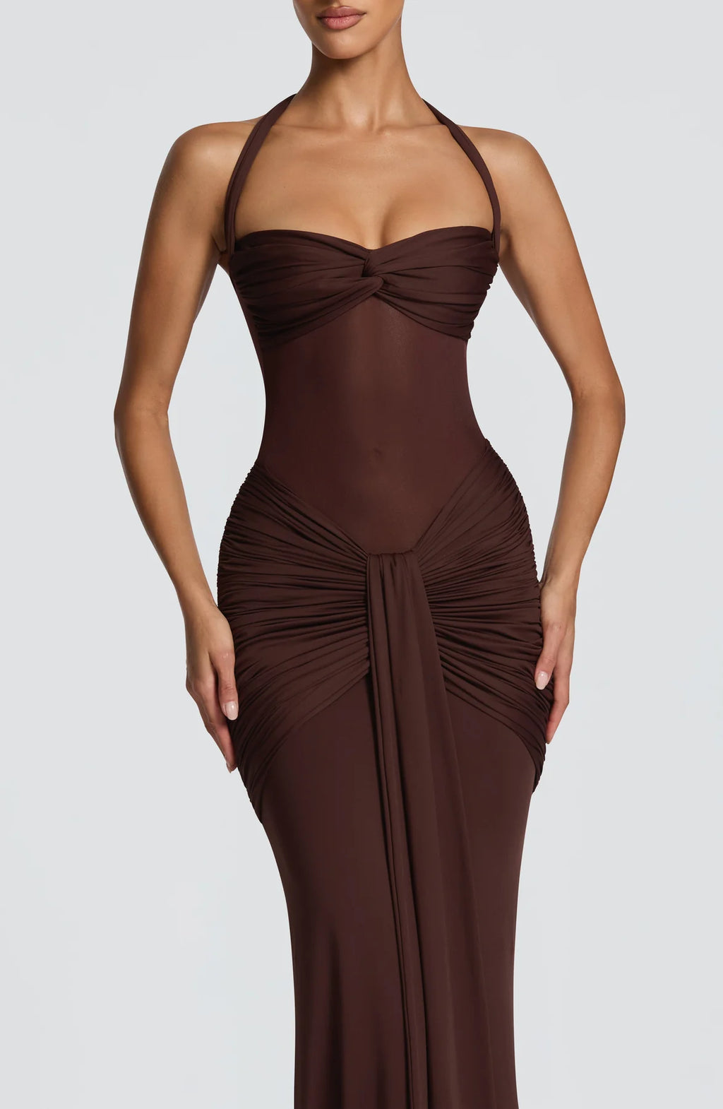 Davina • Vestido Halter Drapeado