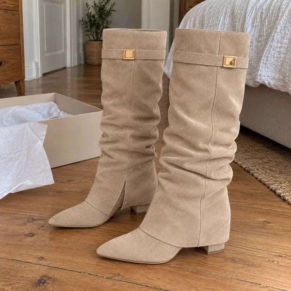 Immagine dimostrativa: stivali Lavista camoscio morbido, beige