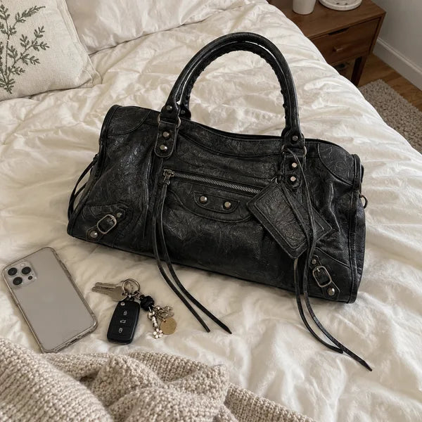 AI-generated image: bag It Girl medium, black, in an everyday setting
