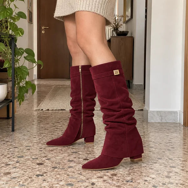 Illustrative image: boots Lavista soft suede, burgundy